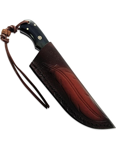 Cuchillo de Caza Damasco Black Wolf BWK-5562 21.6 cm