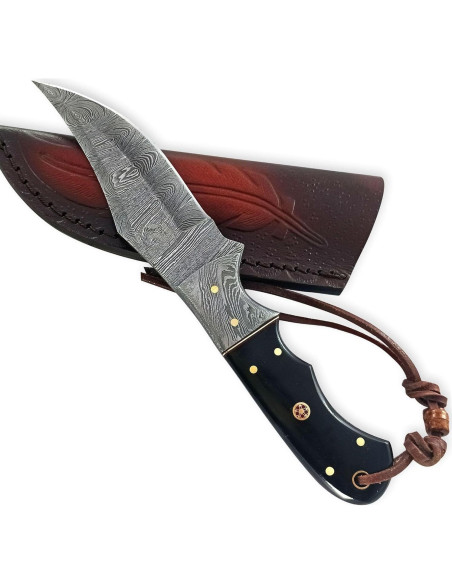 Cuchillo de Caza Damasco Black Wolf BWK-5562 21.6 cm