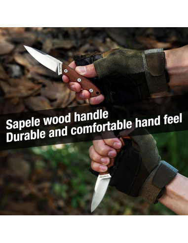 Cuchillo de hoja fija compacto DURATECH 15.24 cm EDC camping