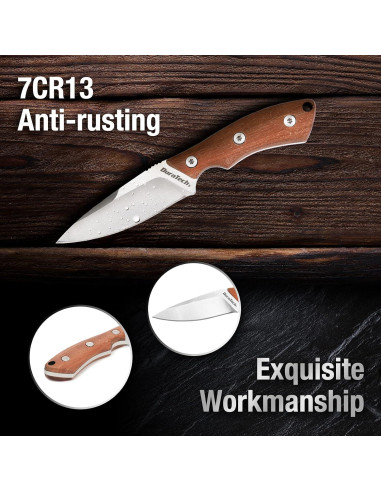 Cuchillo de hoja fija compacto DURATECH 15.24 cm EDC camping