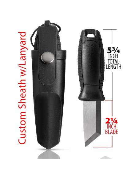 Cuchillo Mini-Supervivencia Maxam con Encendedor 5.7 cm Acero Inoxidable
