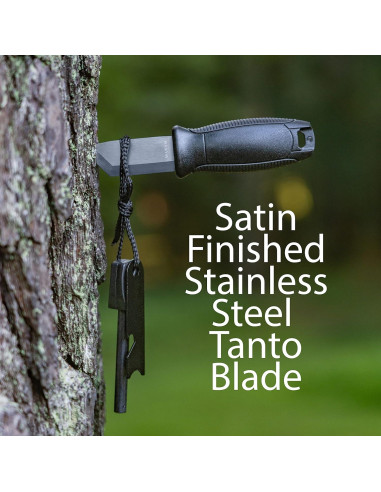 Cuchillo Mini-Supervivencia Maxam con Encendedor 5.7 cm Acero Inoxidable