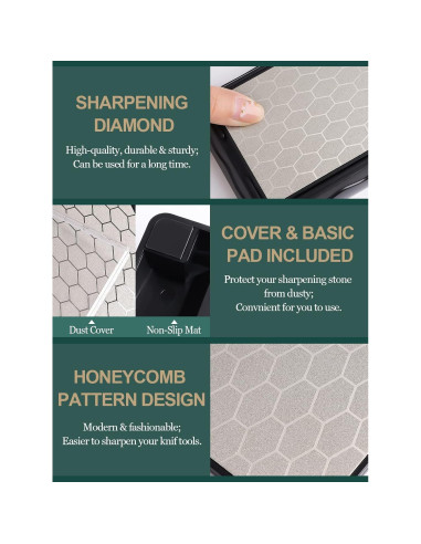 Piedra de Afilar Doble Cara Kalolary 400/1000 Grano 15x6.3cm