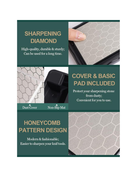 Piedra de Afilar Doble Cara Kalolary 400/1000 Grano 15x6.3cm