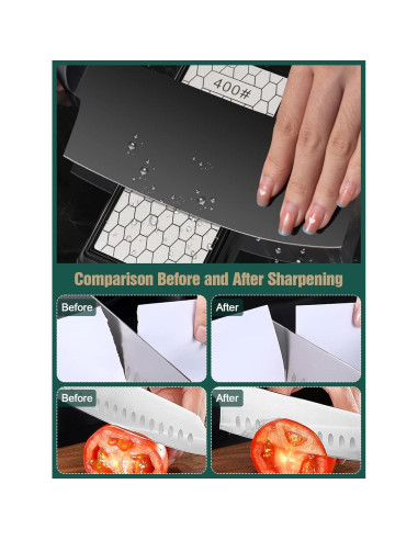 Piedra de Afilar Doble Cara Kalolary 400/1000 Grano 15x6.3cm