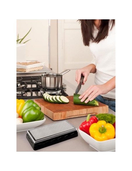 Piedra de Afilar Doble Cara Kalolary 400/1000 Grano 15x6.3cm