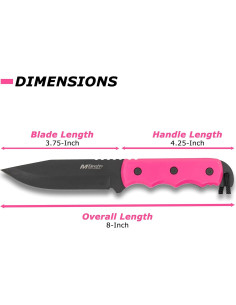 Cuchillo de Hoja Fija MTech USA MT-20-35, 20.32 cm, Acero Inoxidable Negro 2