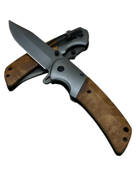 Cuchillo de bolsillo Golden Horn con mango de madera 21.6 cm