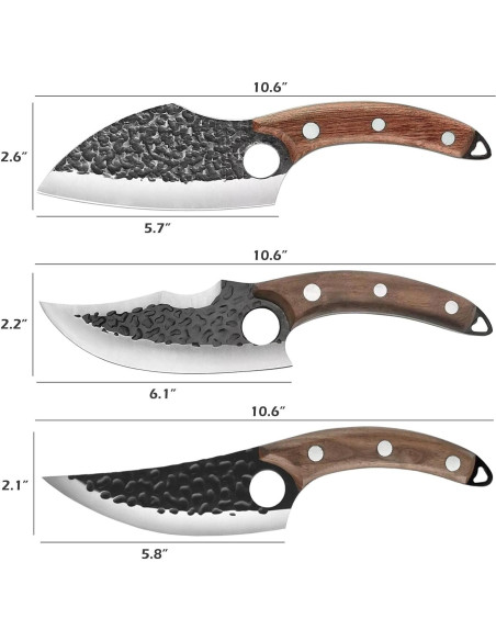 Juego de cuchillos de cocina forjados KNIFAST 6 piezas acero