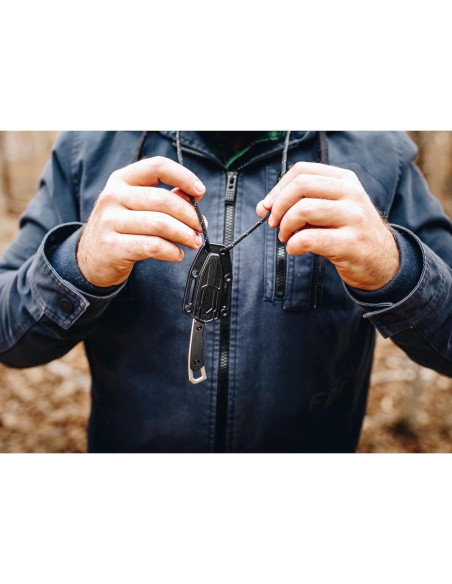 Cuchillo de bolsillo Kershaw Brace 5.08 cm hoja fija negro