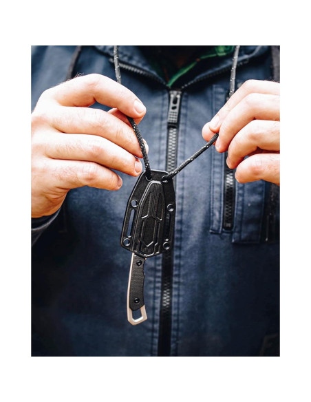 Cuchillo de bolsillo Kershaw Brace 5.08 cm hoja fija negro