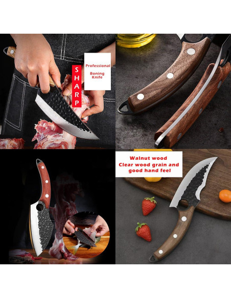 Juego de cuchillos de cocina forjados KNIFAST 6 piezas acero