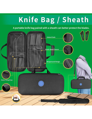 Juego de Cuchillos de Chef 12 Piezas Fullhi Forjados a Mano