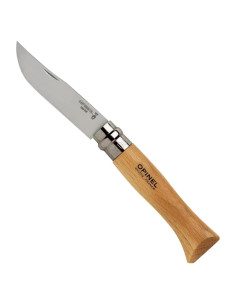 Cuchillo Plegable Opinel No.08 Acero Inoxidable Mango Madera