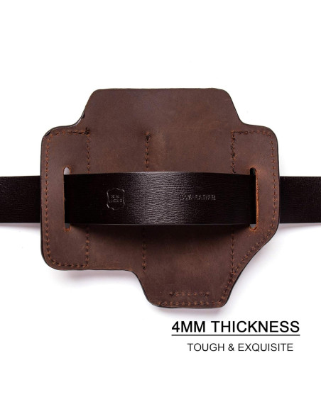 Funda de Cuero Gentlestache para Multiherramienta EDC Marrón