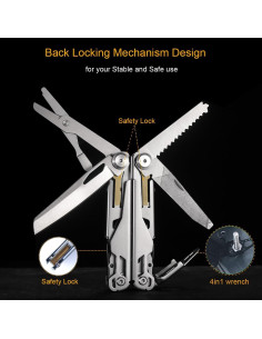 Multiherramienta Maerd P11 19 en 1 Acero Inoxidable EDC Camping 2