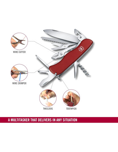 Cuchillo Suizo Victorinox Héroes 18 Funciones Rojo
