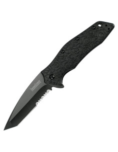 Cuchillo de bolsillo Kershaw Kuro Tanto Negro Serrado 7.87 cm