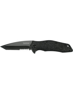 Cuchillo de bolsillo Kershaw Kuro Tanto Negro Serrado 7.87 cm 2