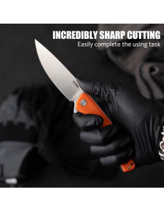 Cuchillo Plegable OLITANS G066 8.89 cm Hoja D2 Mango G10 2