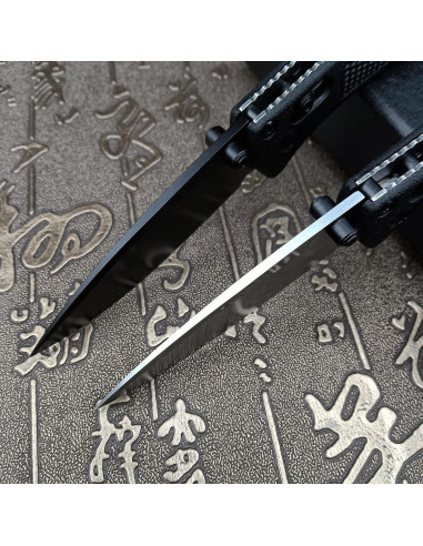 Cuchillo Plegable Mini EDC HUAAO Hoja S30V 7 cm Negro