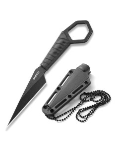 Cuchillo de hoja fija Omesio HEIFENGCI-HEI-HEIREN 16.2 cm Negro