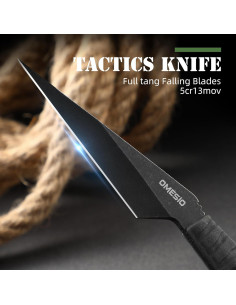 Cuchillo de hoja fija Omesio HEIFENGCI-HEI-HEIREN 16.2 cm Negro 2