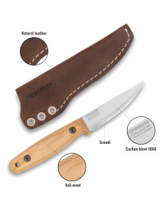 Cuchillo Puukko BPS Finn Lite - Acero Carbono 1066 con Funda 2