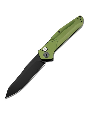 Cuchillo de Bolsillo HUAAO D2 Plegable Verde 8 cm para Camping
