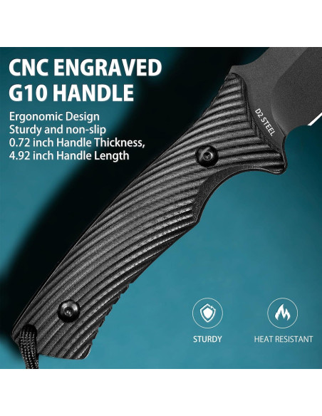 Cuchillo de Supervivencia LOTHAR KA52 con Hoja D2 y Funda Kydex Cuchillo de Supervivencia LOTHAR KA52 con Hoja D2 y Funda Kydex