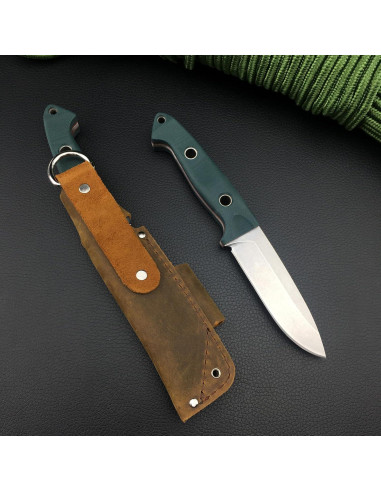 Cuchillo de Caza HUAAO Buschcrafter 162 23.1 cm con Funda