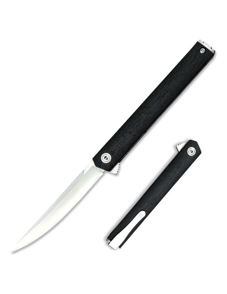 Cuchillo Plegable CEO HUAAO 19.7 cm Acero 8Cr13Mov Hoja Plateada