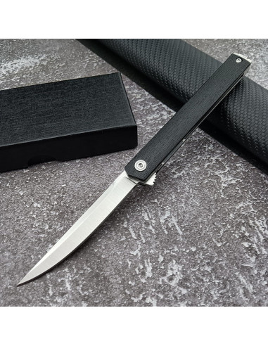 Cuchillo Plegable CEO HUAAO 19.7 cm Acero 8Cr13Mov Hoja Plateada