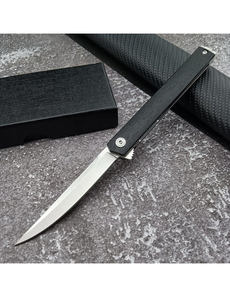 Cuchillo Plegable CEO HUAAO 19.7 cm Acero 8Cr13Mov Hoja Plateada