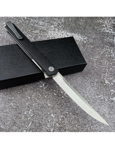 Cuchillo Plegable CEO HUAAO 19.7 cm Acero 8Cr13Mov Hoja Plateada