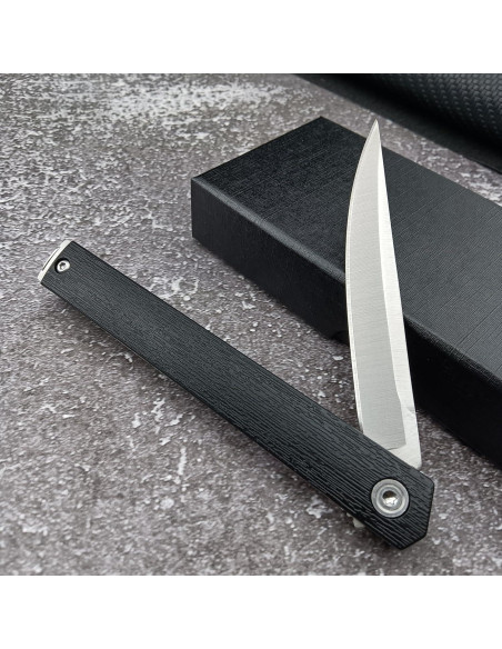 Cuchillo Plegable CEO HUAAO 19.7 cm Acero 8Cr13Mov Hoja Plateada