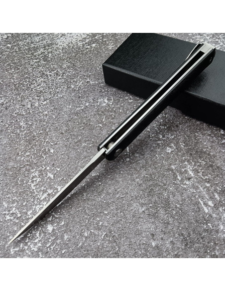 Cuchillo Plegable CEO HUAAO 19.7 cm Acero 8Cr13Mov Hoja Plateada