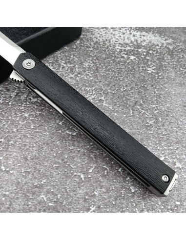 Cuchillo Plegable CEO HUAAO 19.7 cm Acero 8Cr13Mov Hoja Plateada
