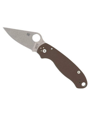 Cuchillo de Bolsillo Spyderco Para 3 G-10 Marrón Acero CPM 15V