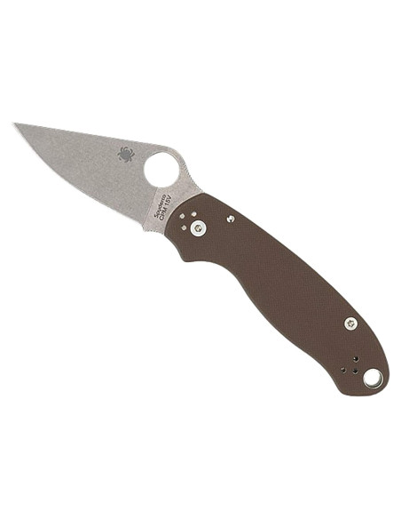 Cuchillo de Bolsillo Spyderco Para 3 G-10 Marrón Acero CPM 15V