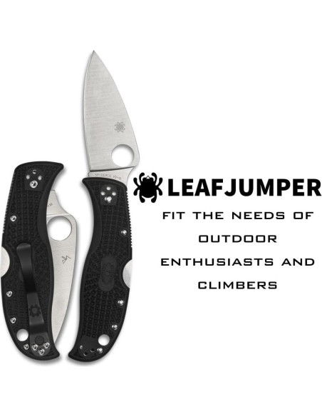 Cuchillo de bolsillo Spyderco Leafjumper VG-10 85g FRN negro