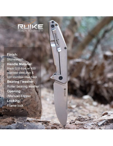 Cuchillo Plegable Ruike P801SF Acero Inoxidable 99mm