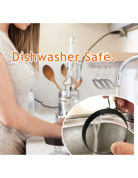 COTEY Set de 2 Anillos para Huevos de Acero Inoxidable