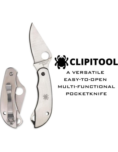 Cuchillo Utilitario Plegable Spyderco ClipiTool Acero Inoxidable