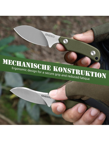 Cuchillo de Cuello Omesio ZLJR, Acero D2, 14.76 cm, Funda Kydex