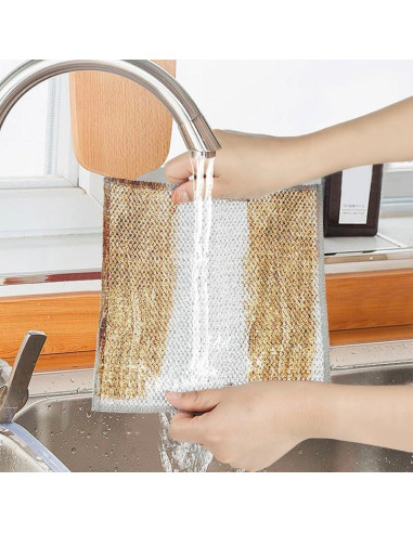 10 Trapos de Lavado de Platos de Alambre XBUYTO Gris