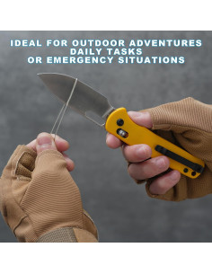 Cuchillo Plegable CJRB Hectare 8 cm Hoja AR-RPM9 Amarillo 2