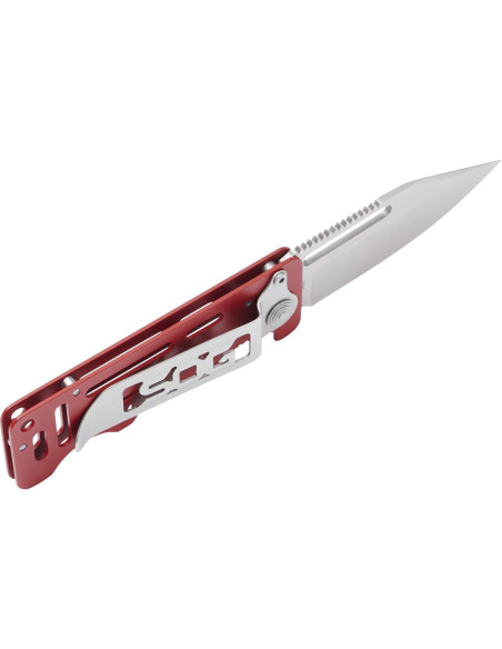 Cuchillo de bolsillo SOG Cash Card granate 6.99 cm plegable