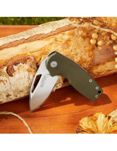 Cuchillo Plegable SOG Stout FLK Verde OD Acero CRYO D2 2