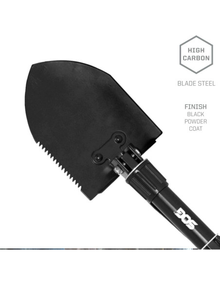 Herramienta de Trinchera SOG F08-N y Sierra Plegable Corona 25.4 cm